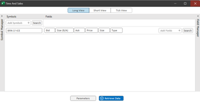 Time and Sales User Interface