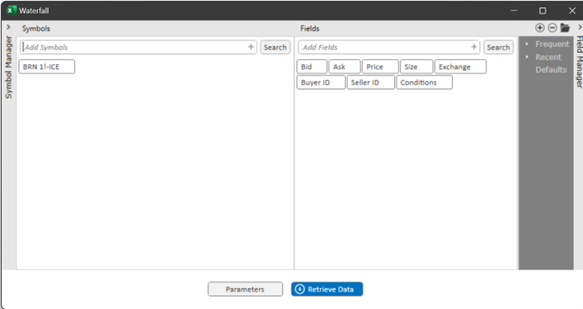 Waterfall User Interface